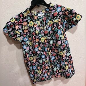 🌸 NWT 🌸 Entro Floral Blouse, XL, 100% Cotton